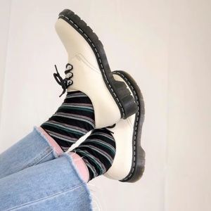 Dr. Martens 1461 Hardware Oxfords White leather women size 5
